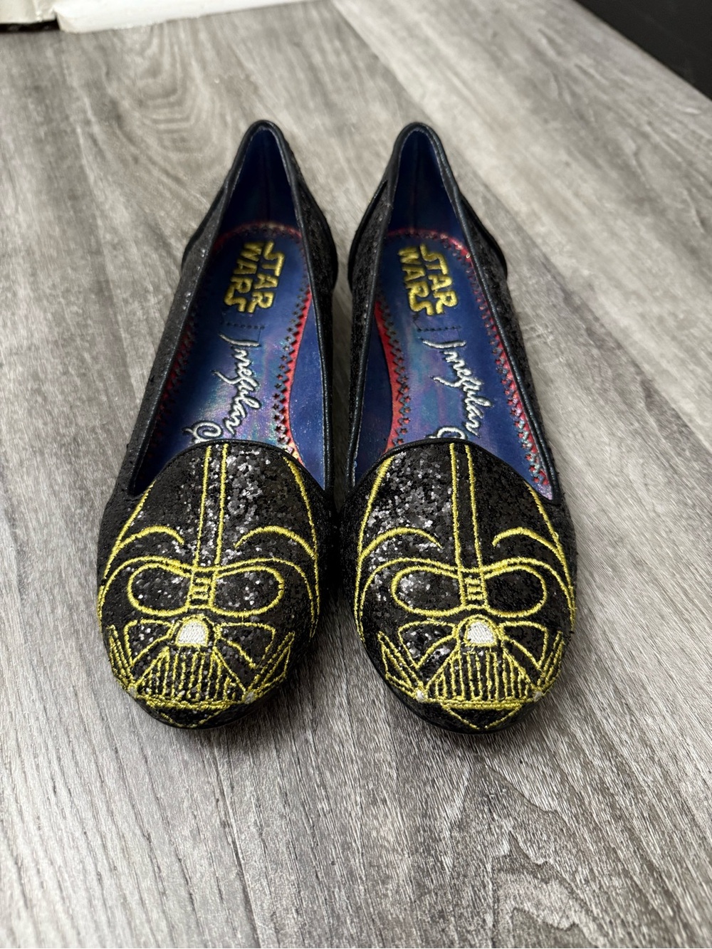 Star Wars Glitter Darth Vader Flats Irregular Choice